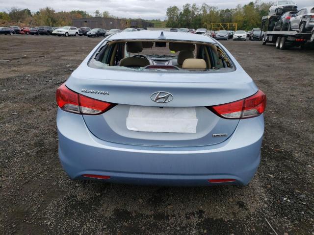 KMHDH4AE6DU596317 - 2013 HYUNDAI ELANTRA GLS BLUE photo 6