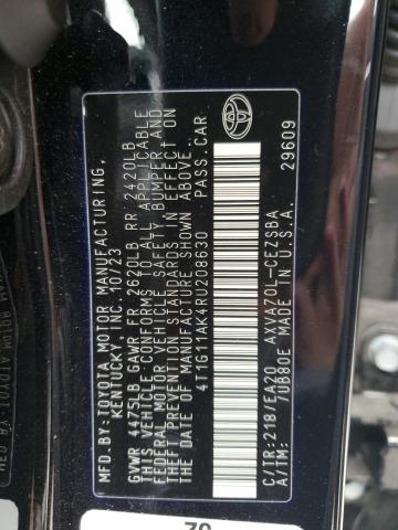 4T1G11AK4RU208630 - 2024 TOYOTA CAMRY SE NIGHT SHADE BLACK photo 13