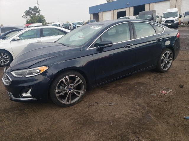 3FA6P0K90LR218709 - 2020 FORD FUSION TITANIUM BLUE photo 1