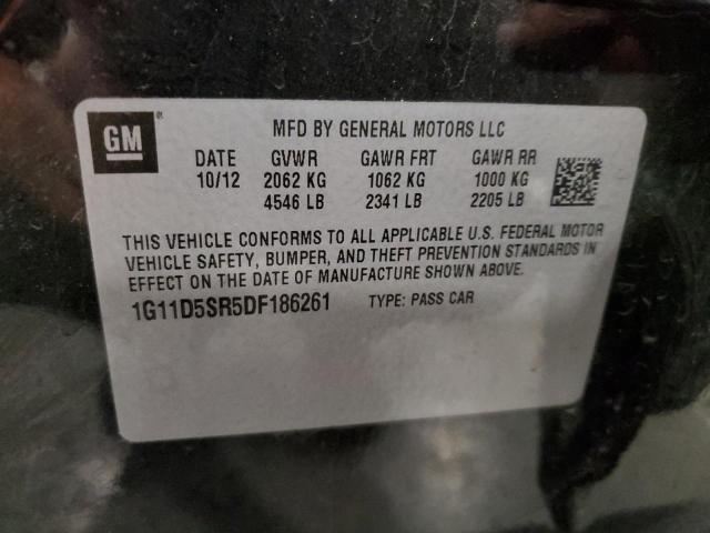 1G11D5SR5DF186261 - 2013 CHEVROLET MALIBU 1LT 黑色 照片 12