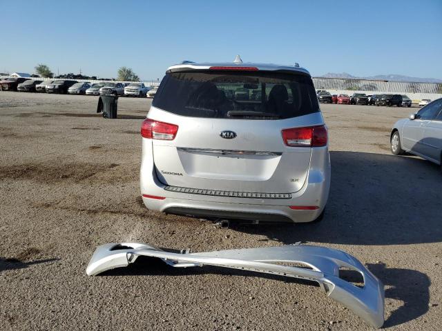 KNDMC5C14F6055485 - 2015 KIA SEDONA EX SILVER photo 6