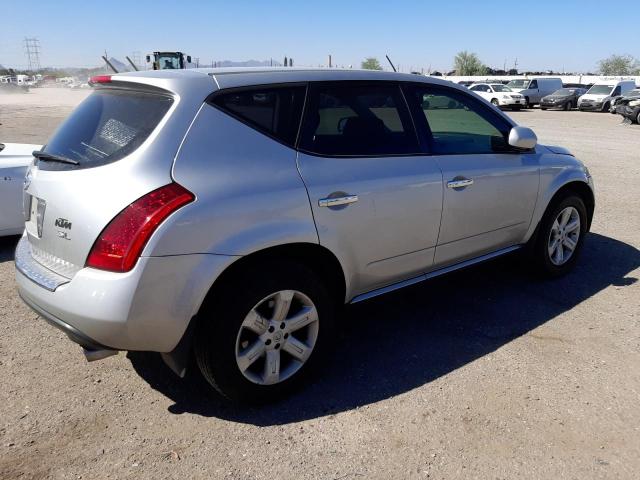 JN8AZ08T97W519035 - 2007 NISSAN MURANO SL SILVER photo 3