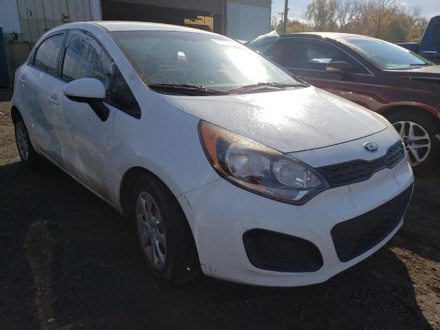 KNADM5A39E6415248 - 2014 KIA RIO LX WHITE photo 4