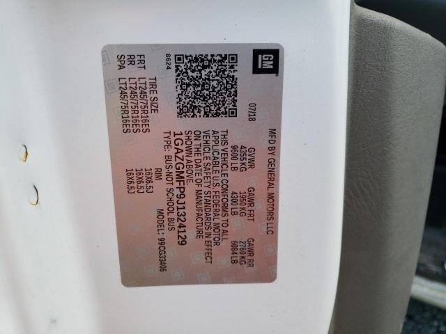 1GAZGMFP9J1324129 - 2018 CHEVROLET EXPRESS G3 LT WHITE photo 12