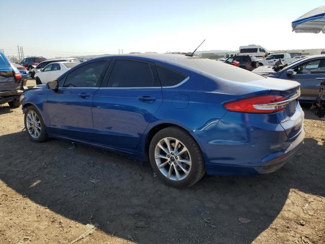 3FA6P0HD2HR104746 - 2017 FORD FUSION SE BLUE photo 2