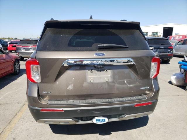 1FMSK8DH0MGA06195 - 2021 FORD EXPLORER XLT TAN photo 6