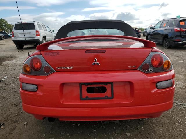 4A3AE45G93E045347 - 2003 MITSUBISHI ECLIPSE SPYDER GS RED photo 6