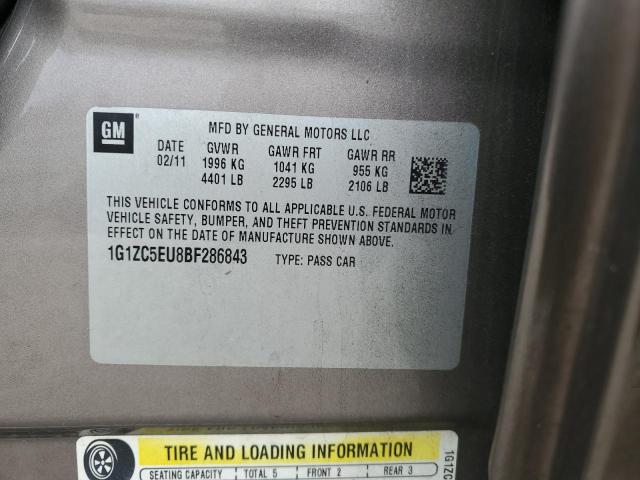 1G1ZC5EU8BF286843 - 2011 CHEVROLET MALIBU 1LT 棕色 照片 12