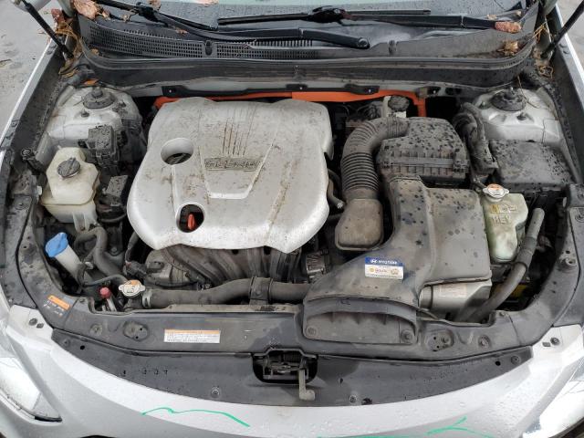 KMHEC4A45FA123684 - 2015 HYUNDAI SONATA HYBRID SILVER photo 11