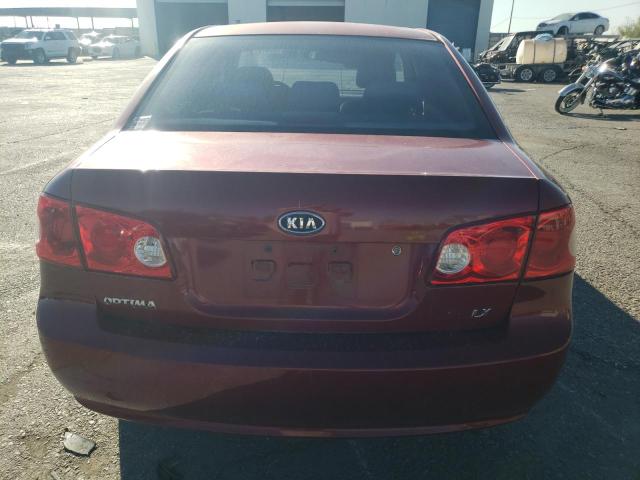 KNAGE123385222010 - 2008 KIA OPTIMA LX RED photo 6