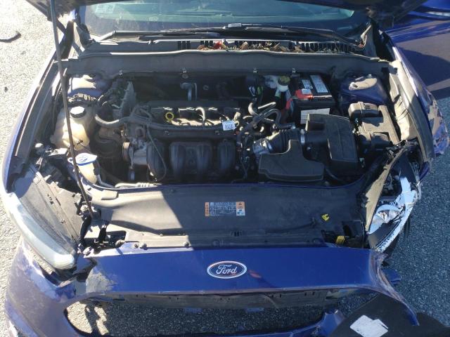 1FA6P0H70F5113536 - 2015 FORD FUSION SE BLUE photo 11