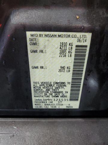 1N4AL3AP9FC121535 - 2015 NISSAN ALTIMA 2.5 BROWN photo 12