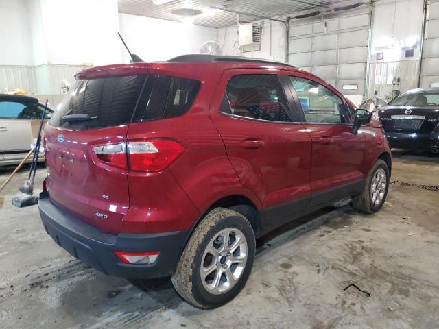 MAJ6S3GL3MC431299 - 2021 FORD ECOSPORT SE BURGUNDY photo 3