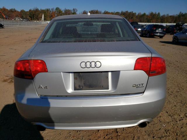 WAUDF78E18A064611 - 2008 AUDI A4 2.0T QUATTRO SILVER photo 6