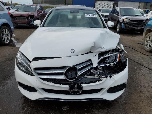 55SWF4KB3GU129679 - 2016 MERCEDES-BENZ C 300 4MATIC WHITE photo 5