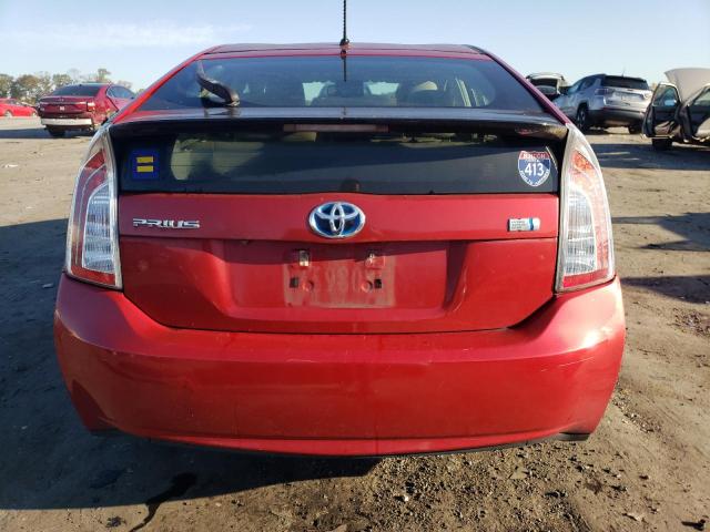 JTDKN3DU9C5458734 - 2012 TOYOTA PRIUS RED photo 6