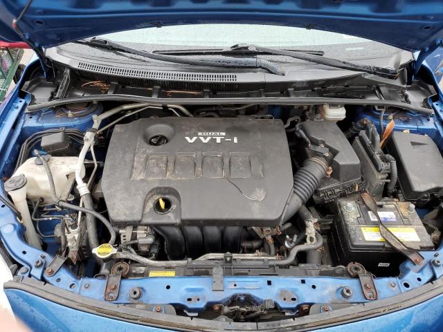 JTDBL40E399072130 - 2009 TOYOTA COROLLA BASE BLUE photo 11