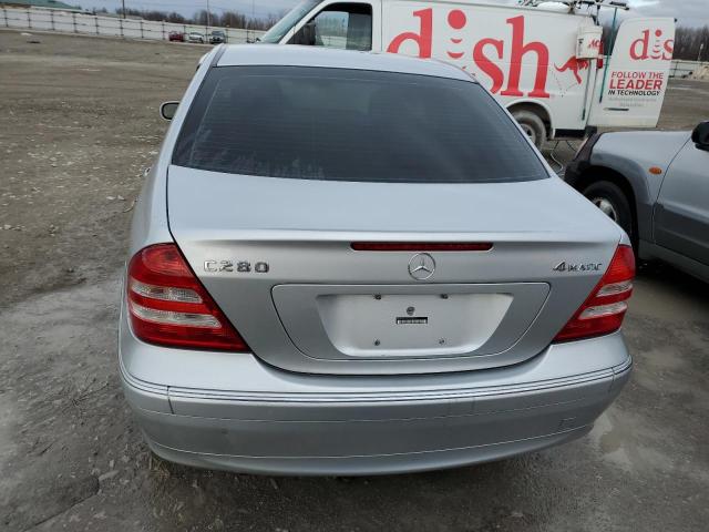 WDBRF92H57F908365 - 2007 MERCEDES-BENZ C 280 4MATIC SILVER photo 6