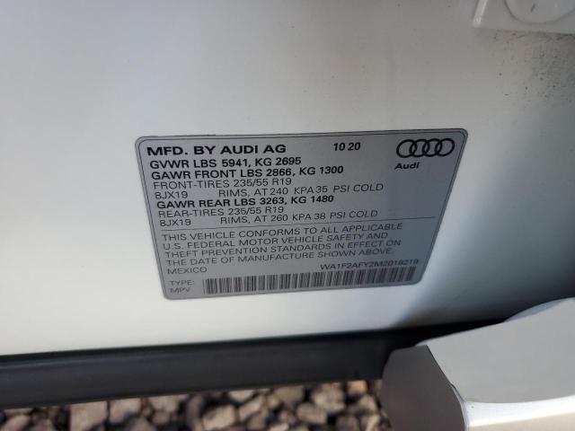WA1F2AFY2M2018219 - 2021 AUDI Q5 PRESTIGE Ağ foto 12