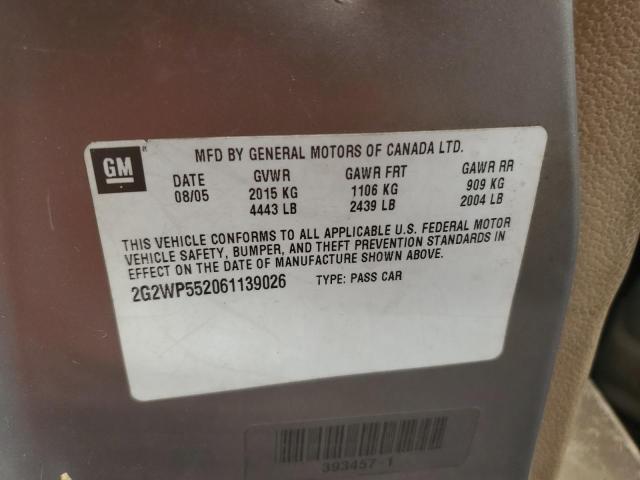 2G2WP552061139026 - 2006 PONTIAC GRAND PRIX 棕色 照片 12