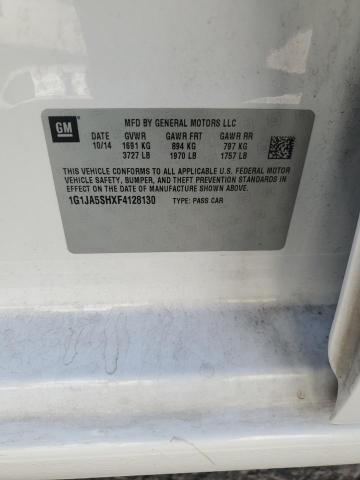 1G1JA5SHXF4128130 - 2015 CHEVROLET SONIC LS 白色 照片 12