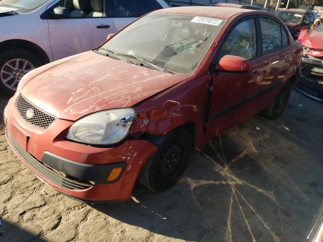 KNADE123186423840 - 2008 KIA RIO BASE BURGUNDY photo 1