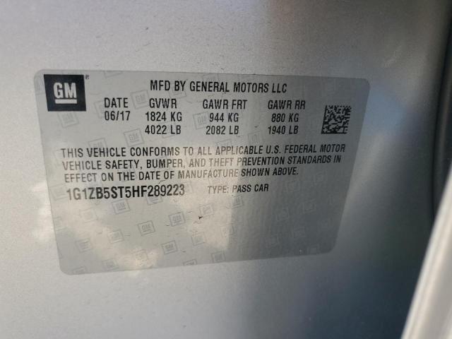 1G1ZB5ST5HF289223 - 2017 CHEVROLET MALIBU LS SILVER photo 13