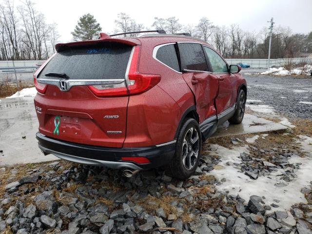 5J6RW2H97HL051827 - 2017 HONDA CR-V TOURING BURGUNDY photo 3