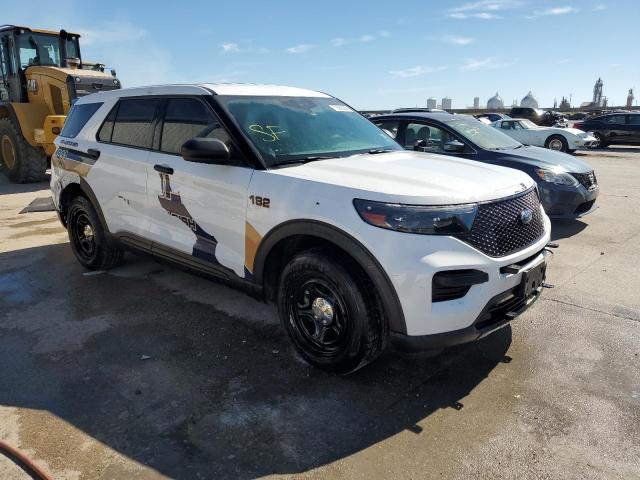 1FM5K8AB6MGC01327 - 2021 FORD EXPLORER POLICE INTERCEPTOR WHITE photo 4