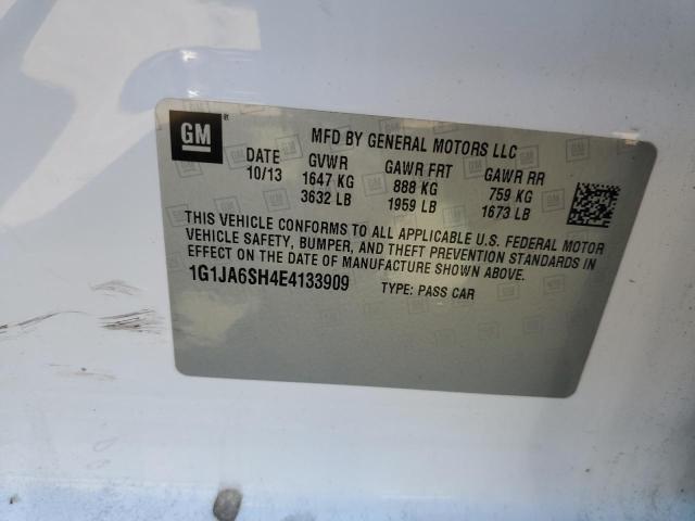 1G1JA6SH4E4133909 - 2014 CHEVROLET SONIC LS 白色 照片 12