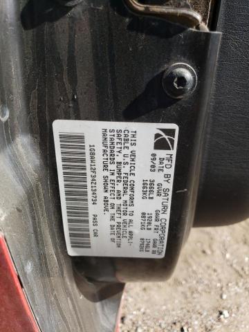 1G8AW12F34Z134734 - 2004 SATURN ION LEVEL 3 RED photo 12
