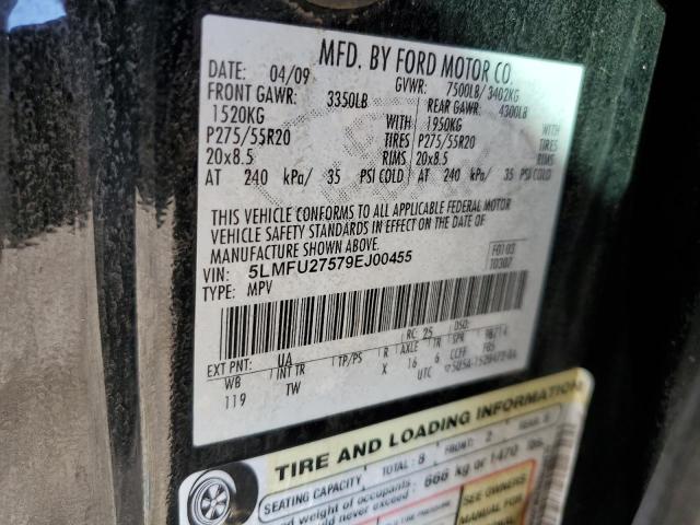 5LMFU27579EJ00455 - 2009 LINCOLN NAVIGATOR 黑色 照片 12