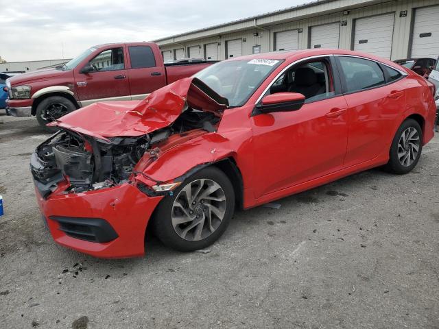 2HGFC2F78JH522763 - 2018 HONDA CIVIC EX RED photo 1