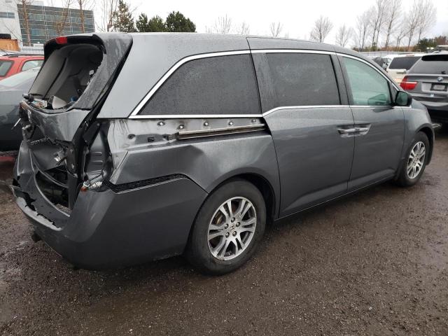 5FNRL5H49BB505333 - 2011 HONDA ODYSSEY EX GRAY photo 3