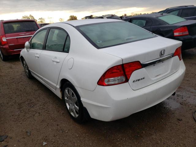 2HGFA16519H352434 - 2009 HONDA CIVIC LX WHITE photo 2