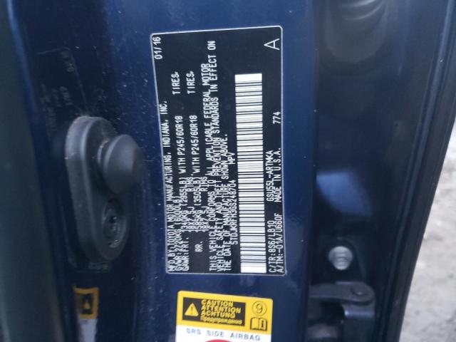 5TDJKRFH3GS248704 - 2016 TOYOTA HIGHLANDER XLE ლურჯი ფოტო 13