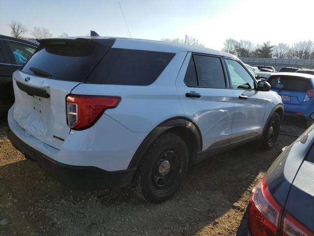 1FM5K8AB5LGA18595 - 2020 FORD EXPLORER POLICE INTERCEPTOR WHITE photo 3