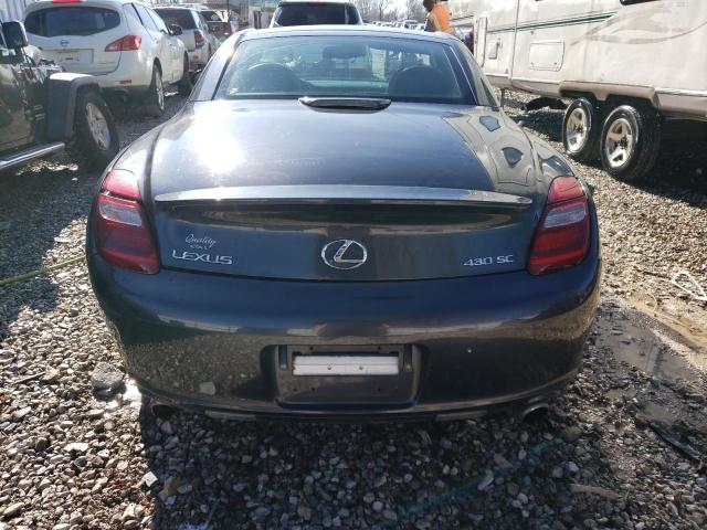 JTHFN48Y969000563 - 2006 LEXUS SC 430 CHARCOAL photo 6