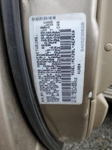 4T1BF28B83U287623 - 2003 TOYOTA AVALON XL GOLD photo 12