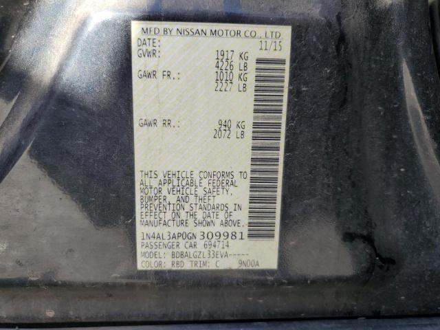 1N4AL3AP0GN309981 - 2016 NISSAN ALTIMA 2.5 CHARCOAL photo 12