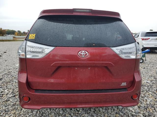 5TDEZ3DC8KS226014 - 2019 TOYOTA SIENNA SE RED photo 6