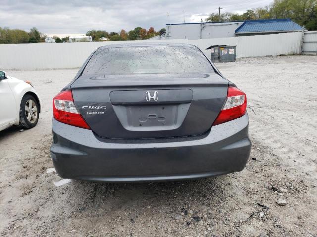 19XFB2F51CE036648 - 2012 HONDA CIVIC LX GRAY photo 6