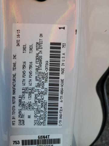 5TFRX5GN3GX055027 - 2016 TOYOTA TACOMA ACCESS CAB თეთრი ფოტო 12