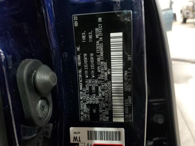 5TDGZRBH6NS595095 - 2022 TOYOTA HIGHLANDER XLE BLUE photo 13