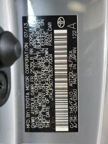 JTKJF5C77E3077004 - 2014 TOYOTA SCION TC 银色 照片 13