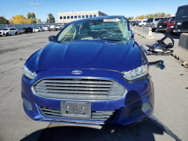 3FA6P0H71DR113135 - 2013 FORD FUSION SE BLUE photo 5