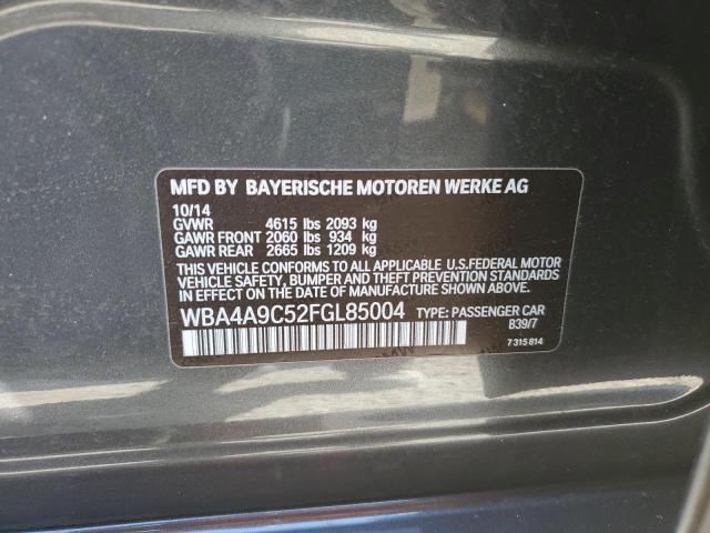 WBA4A9C52FGL85004 - 2015 BMW 428 I GRAN COUPE SULEV CHARCOAL photo 12