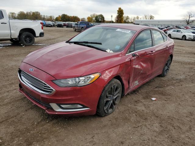 3FA6P0H70JR100033 - 2018 FORD FUSION SE RED photo 1