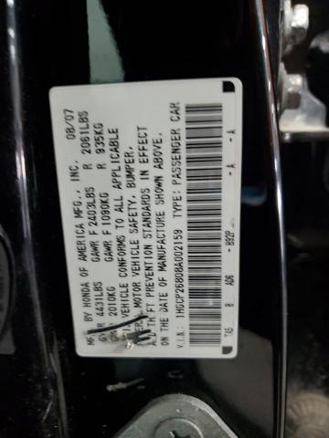 1HGCP26808A002159 - 2008 HONDA ACCORD EXL BLACK photo 12