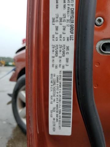 1C6RR6LT4DS572342 - 2013 RAM 1500 SLT ORANGE photo 13